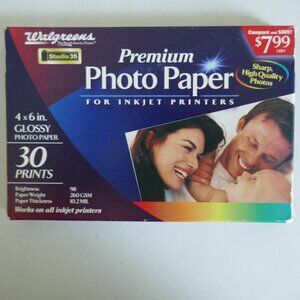 NWT vintage Y2K premium glossy photo paper, 30 4x6 photos